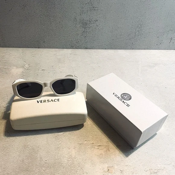 Versace VE4361 Biggie Nylon frames, white and gold Versace VE4361 Biggie M (53 - 18) with Grey lenses and White  main image 4
